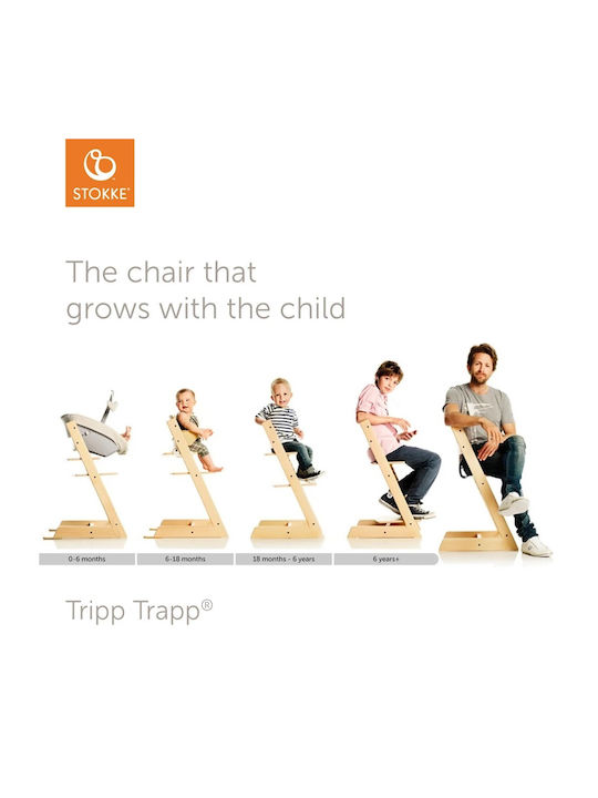 Stokke Tripp Trapp Καρεκλάκι Φαγητού με Ρυθμιζόμενο Ύψος White