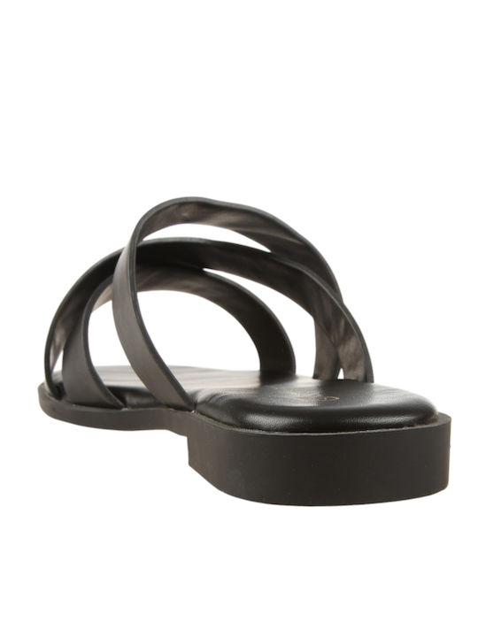 Damen Flache Sandalen Schwarz