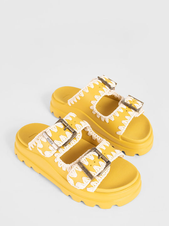 Women's Flat Sandals Yellow