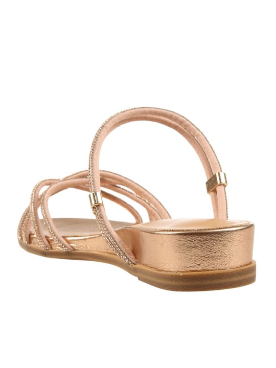 Damen Flache Sandalen Rosa