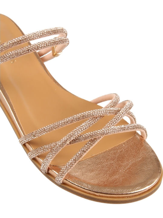 Damen Flache Sandalen Rosa