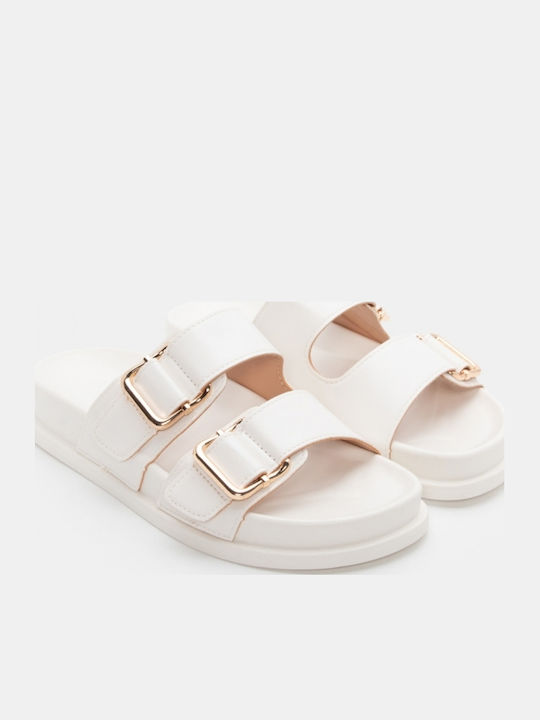 Γυναικεία Σανδάλια Flatforms Λευκά