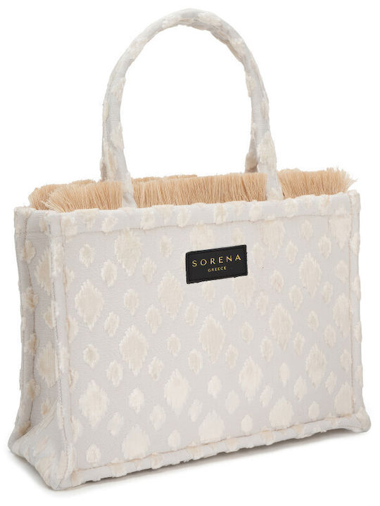 Milos Fabric Women's Tote Handbag Beige