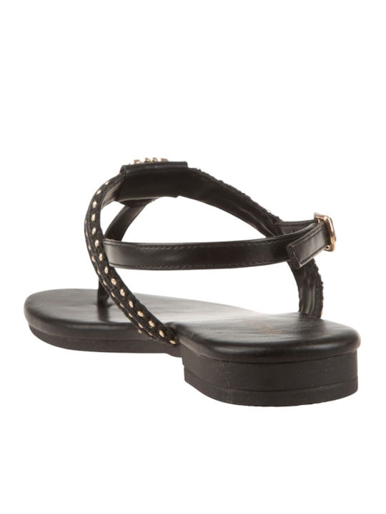 Women's Black Flat Sandals