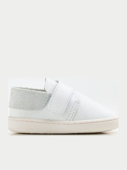 Ever Kid Papuci boteza din piele Sneakers Alb