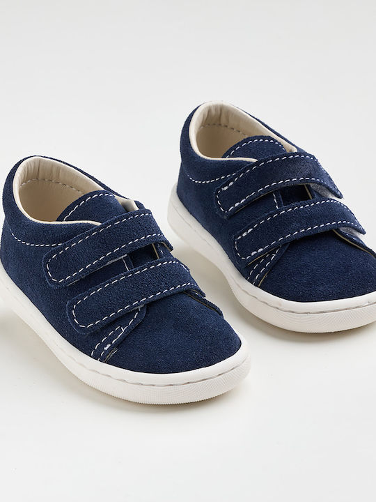 Ever Kid Βαπτιστικά Δερμάτινα Sneakers Μπλε