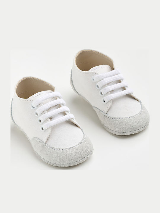 Ever Kid Christening Leather Sneakers Soft Sole White A604A