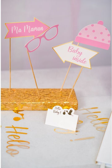 Стикери за Фото Будка Baby Shower Момиче 11 Бройки
