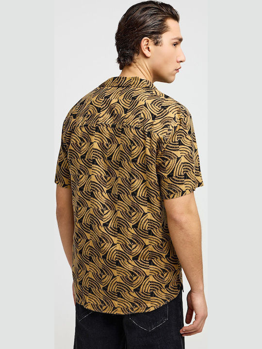 Short Sleeve Linen Shirt Capuccino