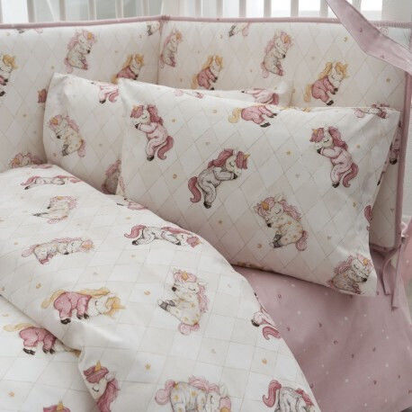 Vesta Home Baby Sheets Set Crib Cotton White 120x165cm 3pcs