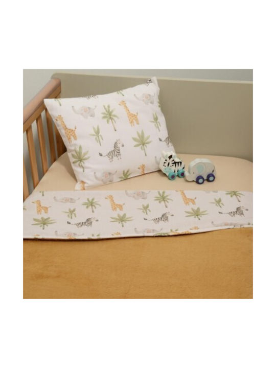 Baby Oliver Baby Sheets Set Cradle Cotton Fitted Multicolored 75x110cm