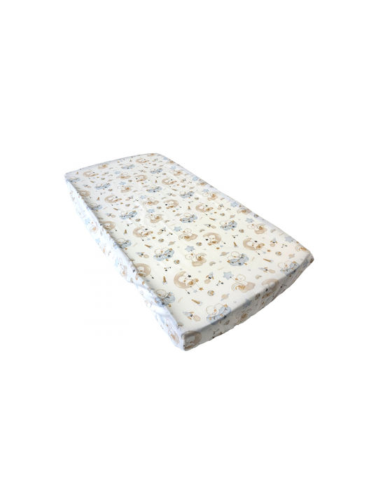 Бебешки Чаршаф За Количка Памук Син 120x60бр