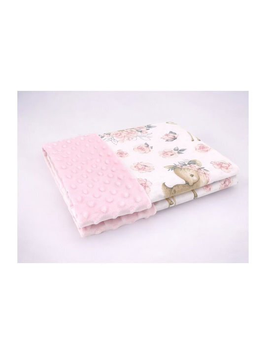 MimiNu MimiNu Babydecke Wickeltücher für Kinderzimmer Rosa 75x100cm