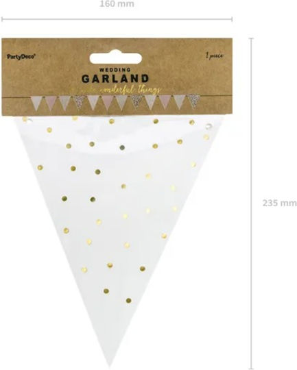 Partydekorationen Flaggen Rosa-Gold Druck