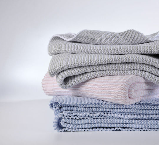 Down Town Home Blanket Cot 441 Knitted Gray 90x120cm