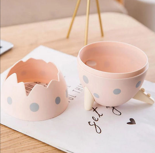 Pencilia Desk Organizer Holder Pink Dinosaur Egg 13x8cm