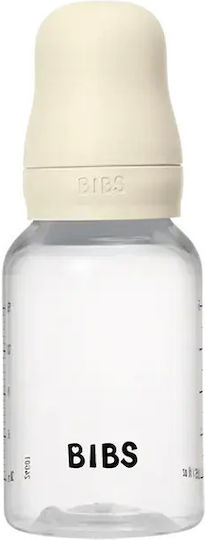 Bibs Plastic Baby Bottle Anti-Colic with Rubber Teat for 0+ Months White 150ml