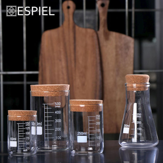 Espiel Set of 12 Pieces General Use Jars with Cork 150ml 12 Pieces