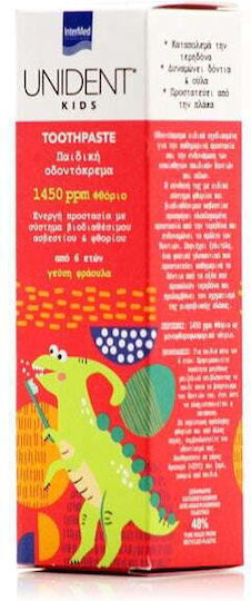 InterMed Unident Children's Toothpaste for 6+ Years with Strawberry Flavor 50ml