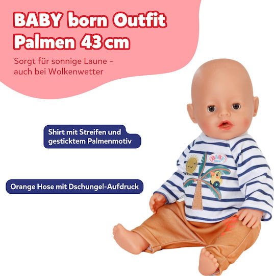 ZAPF Creation Baby Born Hăinuțe Outfit Palmtree 43 cm