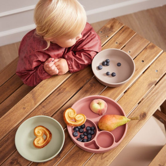 Filibabba Baby Food Plate made of Silicone Gray
