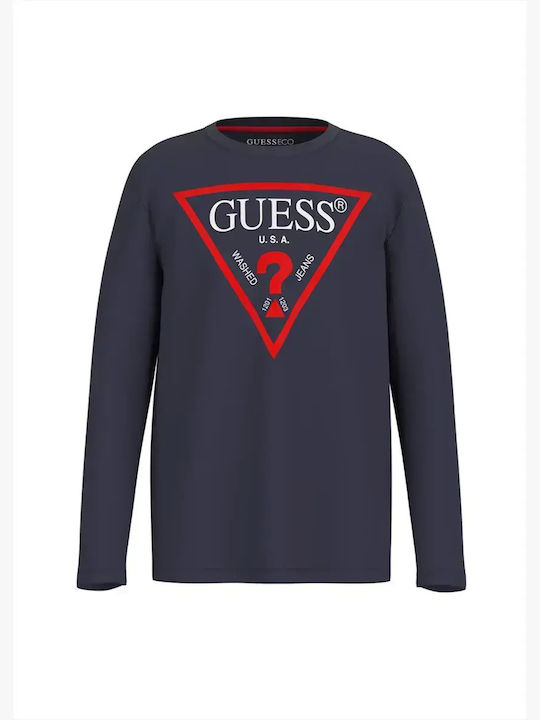 Kids' Shirt Long Sleeve Dark Blue