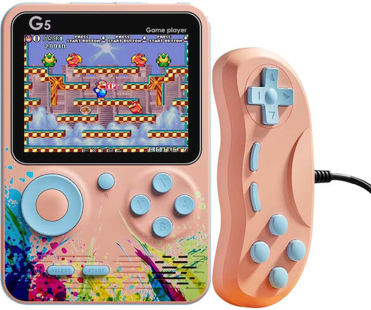 Techkidz 500-Spiel Konsole Emulator Multiplayer Controller Streetart Modell Pink
