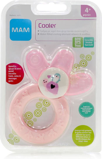 Mam Teething Ring with Water made of Silicone for 4 m+ Pink Penguin