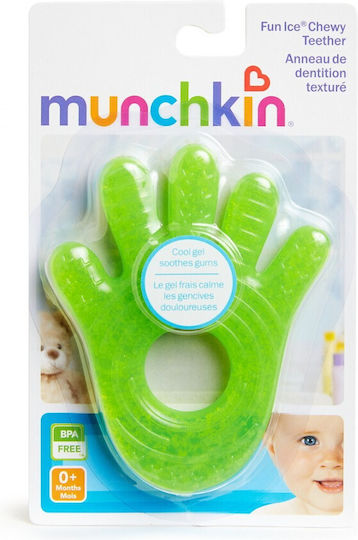 Munchkin Fun Ice Hand Teething Ring with Gel BPA Free Silicone for 0 m+ Green