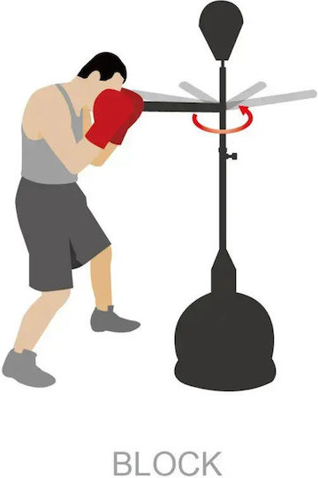 Olympus Sport Power Spin Bar Synthetic Filled Speed Punching Bag Black