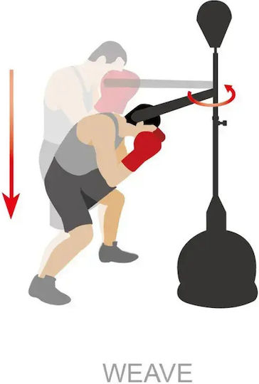 Olympus Sport Power Spin Bar Synthetic Filled Speed Punching Bag Black