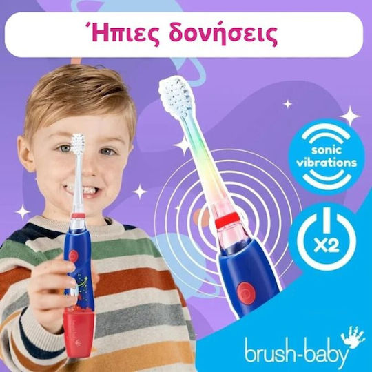 Brush Baby Kidz Sonic Children's Electric Toothbrush for 3+ Years Rocket with Replacement Heads