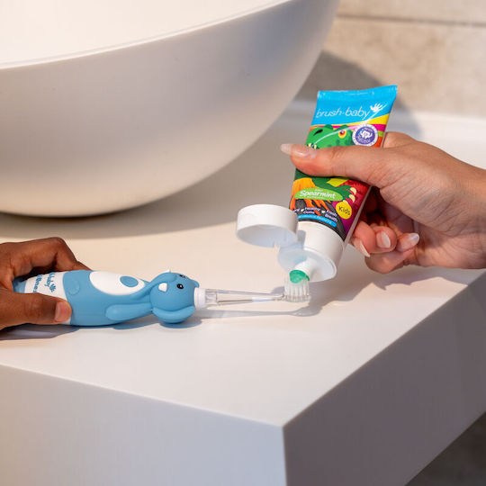 Brush Baby Wildones Children's Electric Toothbrush with Chronograph for 0m+ Elephant with Replacement Heads