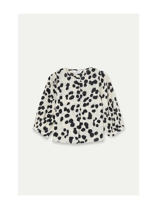Long Sleeve Women's Shirt Dalmatian Print
