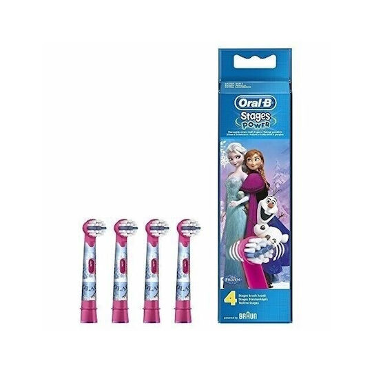 Oral-B Ανταλλακτικά Ηλεκτρικής Οδοντόβουρτσας Stages Power 4τμχ για 3+ Χρονών Frozen