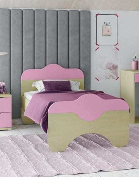 Puzzle Kids Bed Classic Semi Double Pink for Mattress 110x190cm