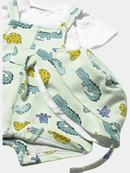 Kids Set With Dungarees Summer 3 Pieces Green