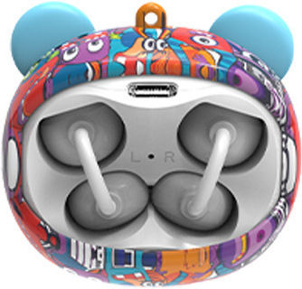 Kiddoboo GOAT Open Ear Bluetooth Handsfree Ακουστικά με Θήκη Φόρτισης Graffity Monsters
