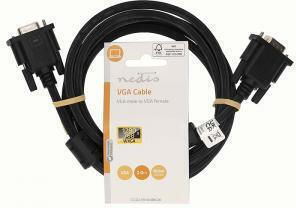 Nedis Кабел VGA мъжки - VGA женски Черен 2m CCGL59100BK20