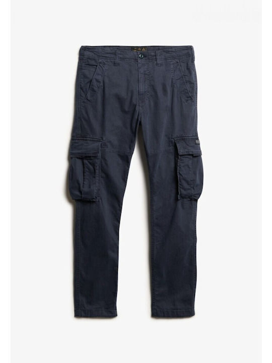Ανδρικό Παντελόνι Cargo Ελαστικό Regular Fit French-navy