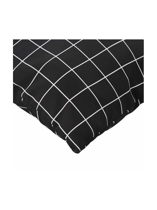 vidaXL Sofa-Kissen Schwarzes Karomuster 40x40cm