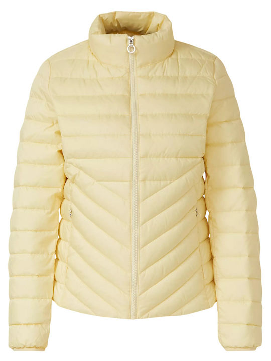 Kurze Damen Puffer Jacke Gelb