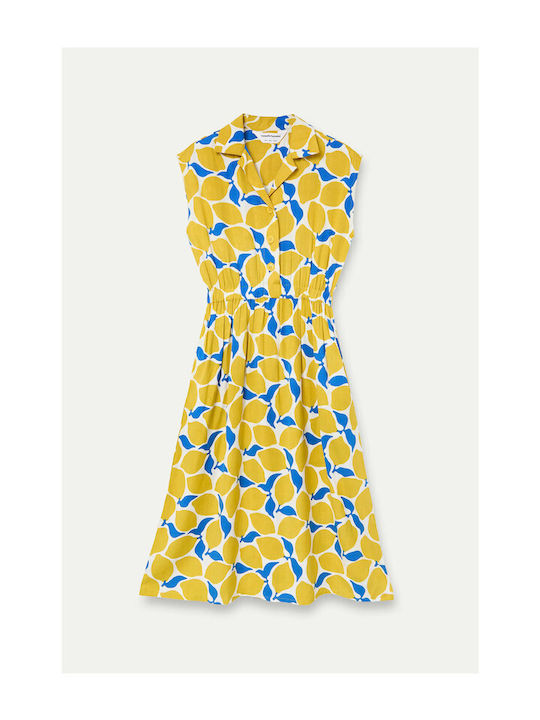 Summer Midi Shirt Dress Limoncello
