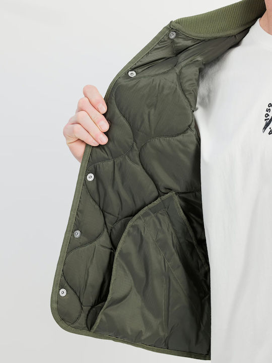 Sleeveless Jacket Dark Olive