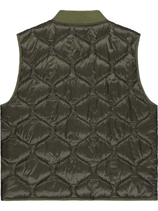 Sleeveless Jacket Dark Olive