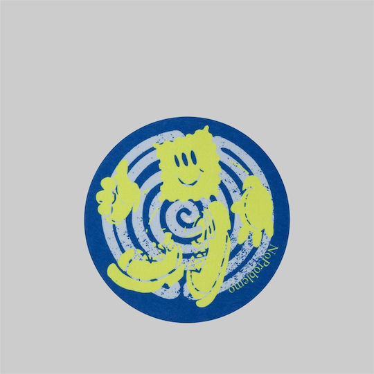 No Problemo Round Wooden Multicolour Coaster 3 Pieces