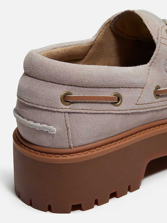 Mocasini Dama Boat Shoes în Culoare Violet