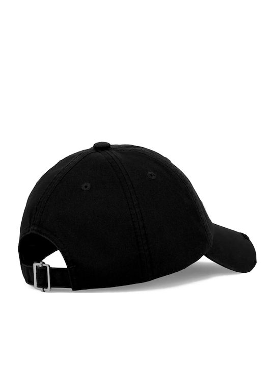 Karl Lagerfeld Distressed Logo Шапка Strapback B2m33012 999 Черна