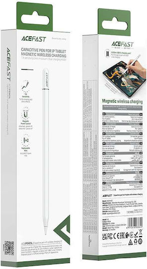 Acefast Stylus Pen V3 Digital mit Handflächenabweisung in Weiß Farbe