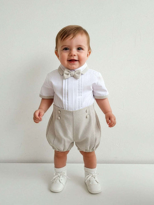 Kids Summer Suit 3 Pieces Beige 100000AG1000432